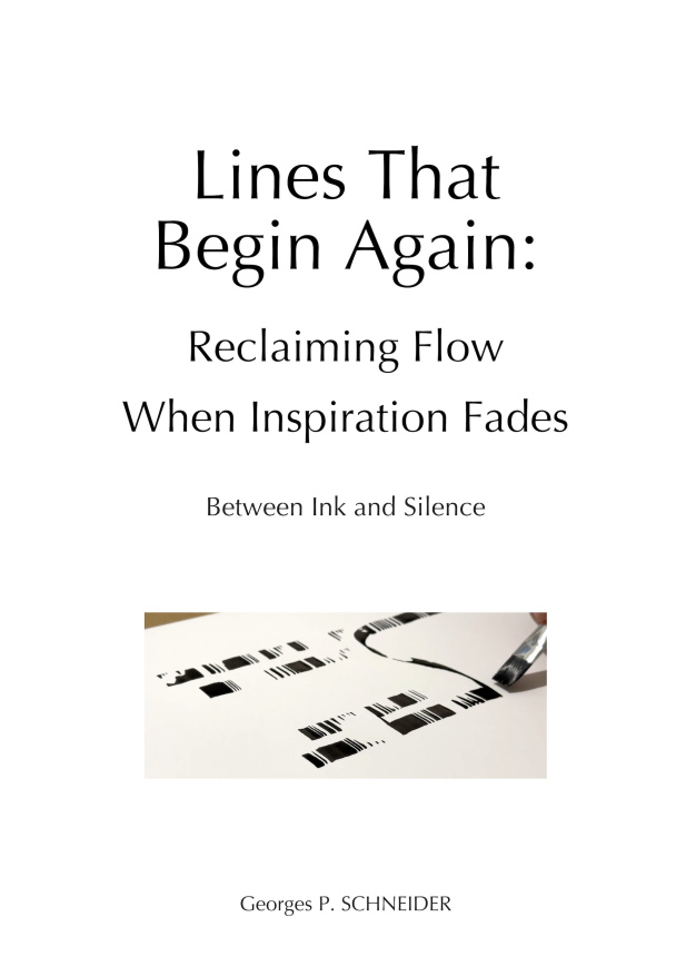 Lines That Begin Again — abstract art book cover by Azryn